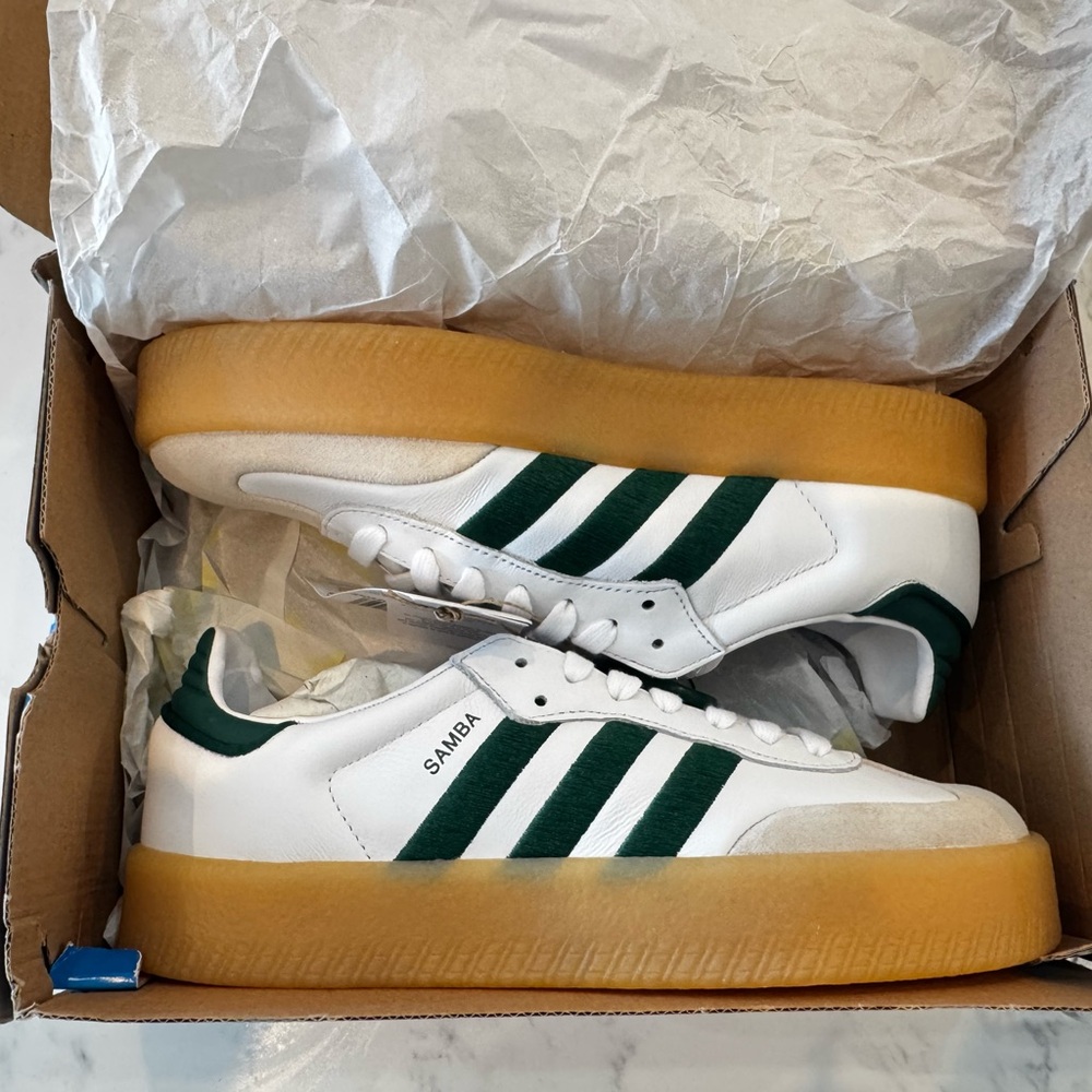 Adidas Sambae White Collegiate Green Gum